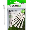 Produktbild: Lignum Golf Tees Weiß 82mm - 12 Stück - Microwood mit Distance-Ring-System