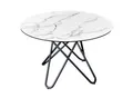 Produktbild: riess-ambiente Esstisch ELLIPSE - 120cm Marmor weiß Keramik Hairpin Legs made in Italy rund
