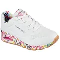 Produktbild: Skechers UNO-LOVING LOVE Wedgesneaker Freizeitschuh, Halbschuh, Schnürschuh mit coolem Graffiti-Print bunt|weiß 40 EU