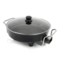 Produktbild: Princess Multi Wonder Chef Elektropfanne - 35cm Ø Bratfläche, 5,4 Liter Fassungsvermögen, 1800 Watt, regelbare Heizstufe, inkl. 2 Holzspatel, 0,9 m Kabelzuleitung, 162367, schwarz, 01.162367.01.500