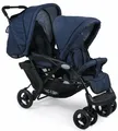 Produktbild: CHIC4BABY Geschwister Kinderwagen DUO navy 56x130x112cm