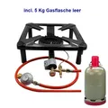 Produktbild: Hockerkocher Gaskocher Campingkocher Wok 8,5 KW Schlauch Druckminderer ZS Ventil