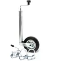 Produktbild: Wiltec Stützrad Für Anhänger Bis 362 Kg Ø48 Mm, Bugrad Inkl. Klemmhalter & Schellen, Abstellstütze Mit Pannensicheren Reifen