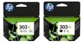 Produktbild: 2 Original HP 303 XL Drucker Patronen EnvyPhoto 6230 6232 7130 7134 7155 Tango X
