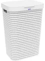 Produktbild: ROTHO Wäschekorb Rotho Wäschesammler Country, 55 L weiß