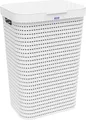 Produktbild: Rotho Wäschesammler Country, 55 L weiß  Wäschebox