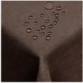 Produktbild: DecoHomeTextil Heimtextilmanufaktur Tischdecke Leinen Optik Tischdecke Tischtuch Abwaschbar Wasserabweisend braun Eckig 160 x 220 cm