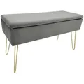 Produktbild: Echtwerk Truhenbank, Grau, Metall, 75x42x30 cm, Esszimmer, Bänke, Sitzbänke