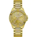 Produktbild: Damenuhr GUESS LADY FRONTIER W1156L2 Multifunktion Edelstahl Golden Swarovski