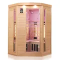 Produktbild: Dewello Infrarotkabine LAKEFIELD 3 120x120 DUAL-THERM für 1-2 Personen aus Hemlock Holz mit Vollspektrumstrahler