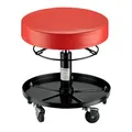 Produktbild: Wiltec Rollhocker höhenverstellbar 40,5-53,5 cm, gepolsterter Hocker mit Rollen bis 150 kg, Werkstatthocker Stahlkonstruktion, Stabiler Drehhocker