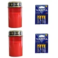 Produktbild: LED-Grablicht Ewiges Licht Grabkerze Flackereffekt 2er Set mit Varta Alkaline