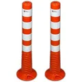 Produktbild: UvV Absperrpfosten Flex Ecoline 75, aus Kunststoff, zum Aufdübeln, flexibel, orange/weiß, 2 Stück