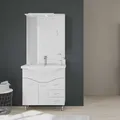 Produktbild: Bodenstehendes Badmöbel Set mit Hängeschrank, glänzend weiß | Easy