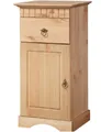 Produktbild: Clever-Moebel Beistellschrank Kommode Kiefernholz im Landhausstil, Unterschrank, Badschrank Badmöbel, Breite	34 cm, Tiefe	34 cm, Höhe	79 cm