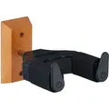 Produktbild: Relaxdays - Gitarrenhalter für die Wand, automatischer Verschluss, Holz, Schaumstoff, Gitarrenwandhalter, schwarz/natur
