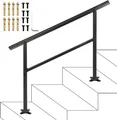Produktbild: VEVOR Aluminium-Treppenhaken 122 x 90 cm, für private Wohnungen und Bürobereiche, schwarz