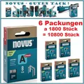 Produktbild: 6 Pakete a 1800 Stk. Novus 042-0775 Feindrahtklammern Typ A 53 superhart 8mm