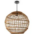 Produktbild: Pendelleuchte Wohnzimmer Boho Korbleuchten Pendellampe Rattan Hängeleuchte Natur (Ø40cm), Pendelleuchte - Typ 6 - Paco Home