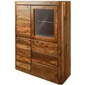 Produktbild: Vitrine Sheesham 109x40x145 walnuss gewachst toronto 209