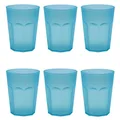 Produktbild: ENGELLAND 6 x Kunststoffbecher Party-Becher Plastik Gläser Mehrweg 0,25 Hellblau