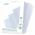 Produktbild: Pavo Einbanddeckel-Klarsichtfolie A4, PVC-Folie, 0.25 mm, 100-er Pack, transparent