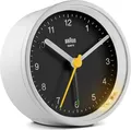 Produktbild: Braun Quarzwecker BC12WB | Analog Wecker | leises Laufwerk | Beleuchtung | Weckwiederholung | Weiß | 7,5 cm