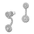 Produktbild: SilberDream weiß Ear Cuff Blume Ohrringe Zirkonia 925 Silber Ohrstecker GSO420W