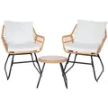 Produktbild: SVITA AMALFI Rattan Sitzgruppe Outdoor Gartenlounge 2 Personen Balkonset Natur - Naturbelassen