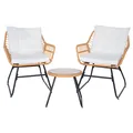 Produktbild: Sitzgruppe Rattan 2 Personen Gartenlounge Gartenmöbel-Set SVITA AMALFI Natur