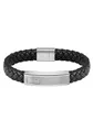 Produktbild: BOSS Armband Schmuck Edelstahl Armschmuck Lederarmband LANDER, mit Zirkonia (synth)