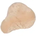 Produktbild: Reissner Lammfelle Sattelbezug Sattelbezug Fahrradsattel aus echtem Lammfell FSB-A (1 St) beige|braun 28x14cm (Gr.3) | 15 cm x 28 cm x 5 cm