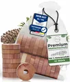 Produktbild: Mottenschutz aus Zedernholz | Testsieger | 42 Mottenringe | Premium Bio Zeder...