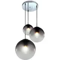 Produktbild: Chrom Decken Pendel Leuchte Wohn Zimmer Beleuchtung Glas Kugel Lampe rauch Globo 15861-3