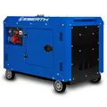 Produktbild: EBERTH 8000 Watt Notstromaggregat Diesel, Stromerzeuger mit 13,9 PS, 4-Takt Dieselmotor, 3-Phasen Stromgenerator mit 1x 400V, 2x 230V, 1x 12V, Automatischer Voltregler AVR, Ölmangelsicherung