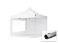 Produktbild: TOOLPORT Faltzelt Professional 3x3 m - mit 2 Seitenteilen (Panoramafenster) Faltpavillon ALU Pavillon Partyzelt weiß