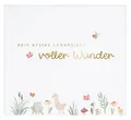 Produktbild: goldbuch 513 Babytagebuch Voller Wunder Wiese Weiß, Erinnerungsalbum mit 100 illustrierten Seiten, Einband mit Goldprägung und einem Wiesen-Motiv, Erinnerungsalbum, Babyalbum ca. 24,5 x 22,5 x 3,5 cm