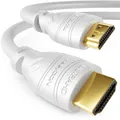 Produktbild: 4m HDMI Kabel 2.0 / 1.4 Ethernet 4K UHD FULL HD 3D HDR TV Beamer weiß deleyCON