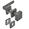 Produktbild: Türdrückergarnitur CUBE anthrazit Wechselgarnitur Türknauf und Türdrücker 120 x 22 mm Vierkant 8 x 8 mm von SOTECH