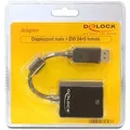 Produktbild: DELOCK Adapter DisplayPort(St.) -> DVI 24+5(Bu.), 0.12m, schwarz