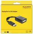Produktbild: Delock 61847 DisplayPort / DVI Adapter [1x DisplayPort Stecker - 1x DVI-Buchse 24+1pol.] Schwarz mit Ferritkern