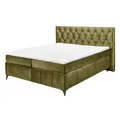 Produktbild: Boxspringbett - olive - Tonnentaschenfederkern - H2 - 180x200 cm Doppelbett