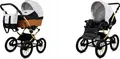 Produktbild: Babylux® Classic Gold | 2in1 Kinderwagen Set | Black Dots | Kombikinderwagen | Kinderwagenset |