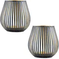 Produktbild: 2er Set Skandinavisches Design Windlicht Teelichthalter Amunda