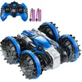 Produktbild: VEVOR Amphibienfahrzeug Ferngesteuertes Auto, 2,4 GHz, 12 km/h, 4WD wasserdichtes RC-Auto für Kinder, 360° drehbares Stunt-Auto mit 2 Batterien, Off-Road Spielzeugauto für Kinder ab 6 Jahren, Blau