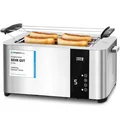 Produktbild: Langschlitz Toaster 4 Scheiben mit Brötchenaufsatz - Touchscreen LED Display ...