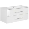 Produktbild: Mid.you Waschtischkombi, Weiß, Metall, 2 Schubladen, 103 cm, hängend, Badezimmer, Waschbecken & Armaturen, Waschtische