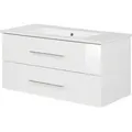 Produktbild: Fackelmann - Waschtischunterschrank Inkl. Keramikbecken B.perfekt / Badschrank Mit Soft-close-system / Maße (b X H X T): Ca. 103 X 51 X 48 Cm / Schrank: Weiß-84163