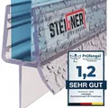 Produktbild: STEIGNER Duschdichtung, 180cm, Glasstärke 6/7/ 8 mm, Gerade PVC Ersatzdichtung für Dusche, UK03