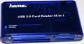 Produktbild: Hama USB 2.0 30 in 1 CardReaderWriter Kartenleser 35-in-1 CF I II MS PRO Microdrive MMC SD SM Duo xD RS-MMC (55348)